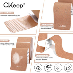 CKeep aplicada en pierna durante ejercicio, soporte flexible