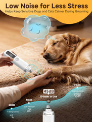 Ckin pet grinder held in hand demonstrating ergonomic control and comfort