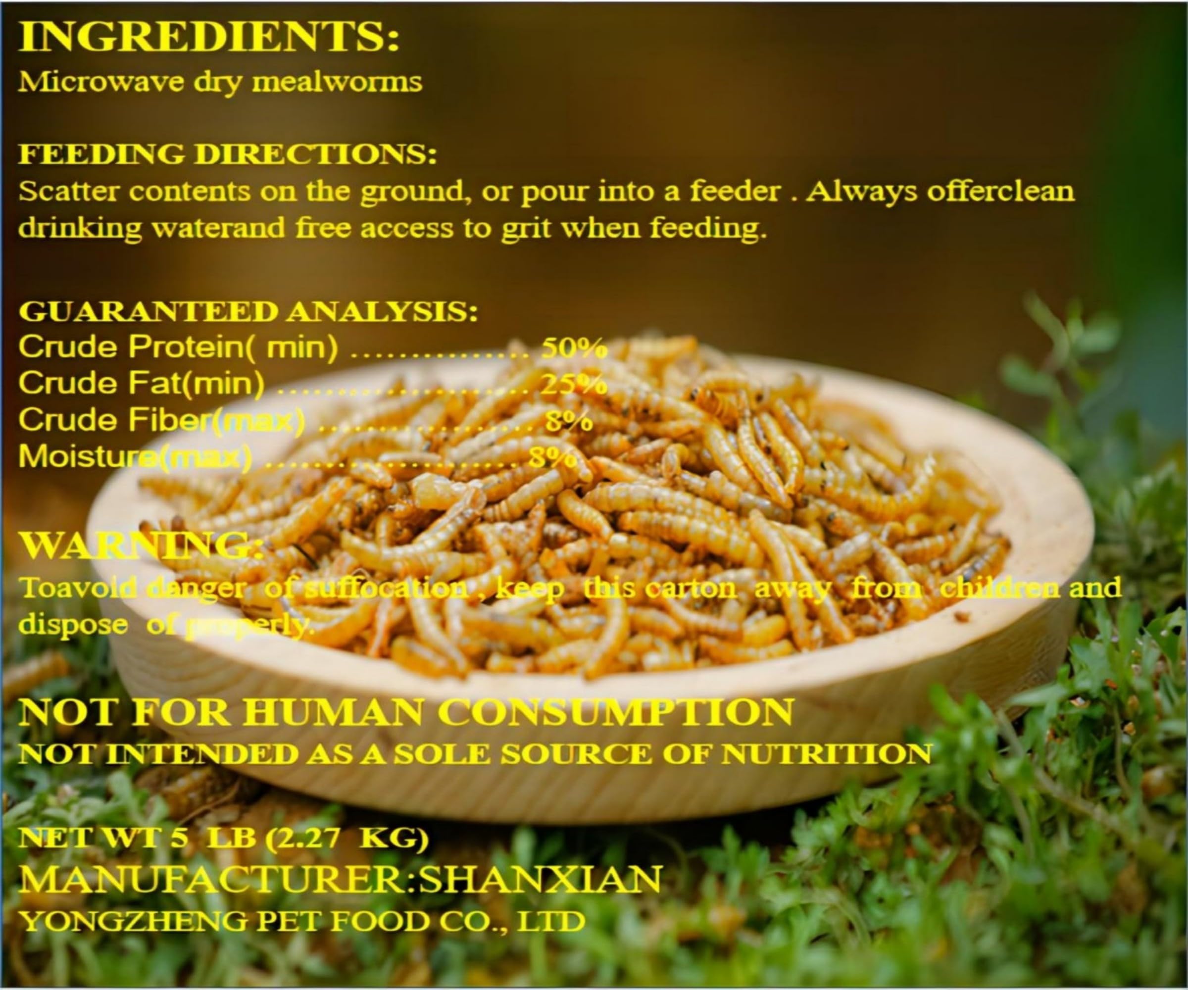 Classic Flock dried mealworms close-up texture showing natural crispness and quality