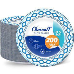 Clawsoff plato frontal 8.5" azul mostrando diseño y rigidez para servir