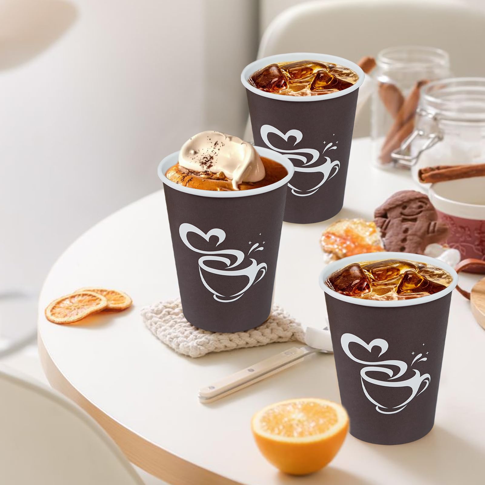Clawsoff stacked cups close-up showing sturdy paper texture