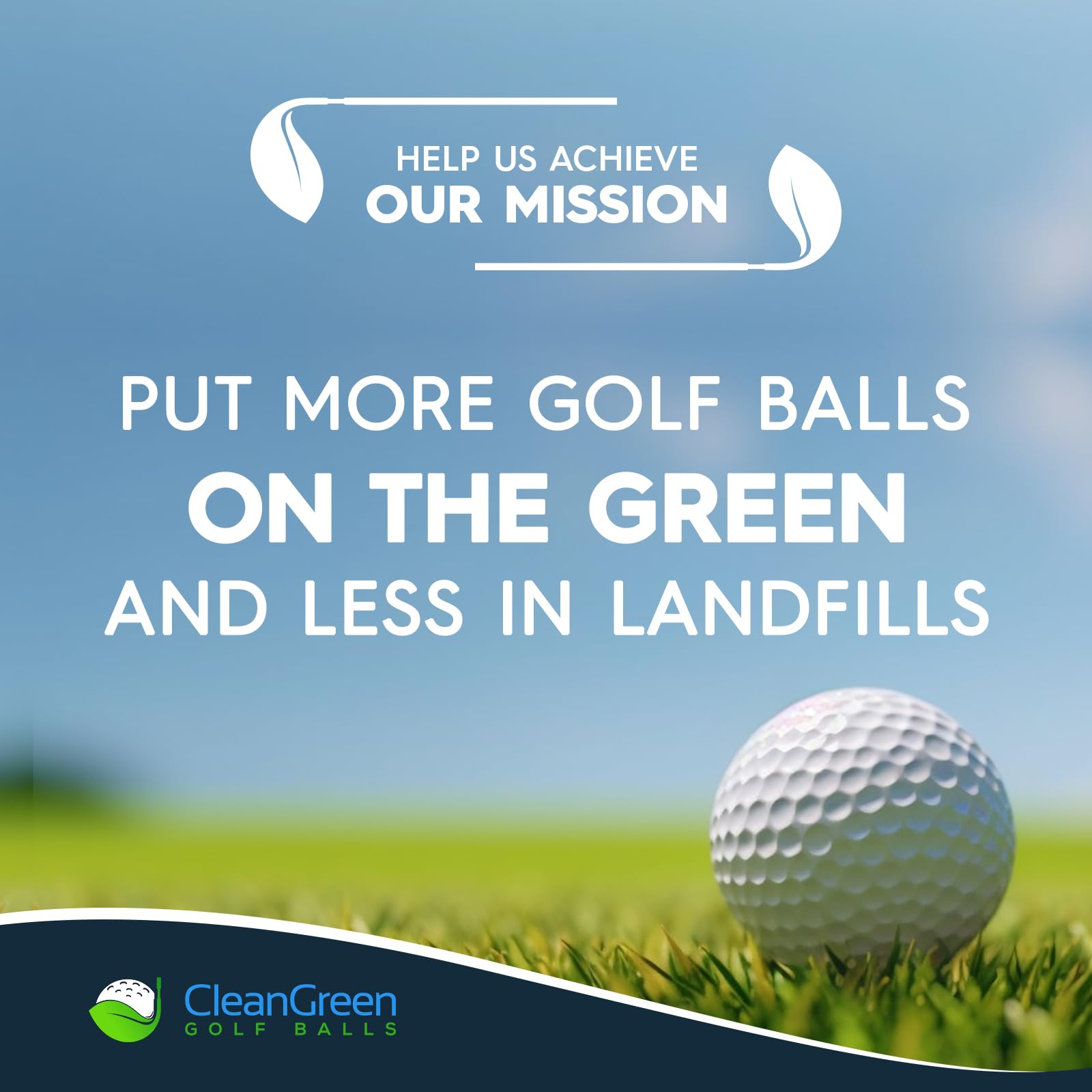 Clean Green Golf Balls lifestyle en campo de golf, opción sostenible y práctica