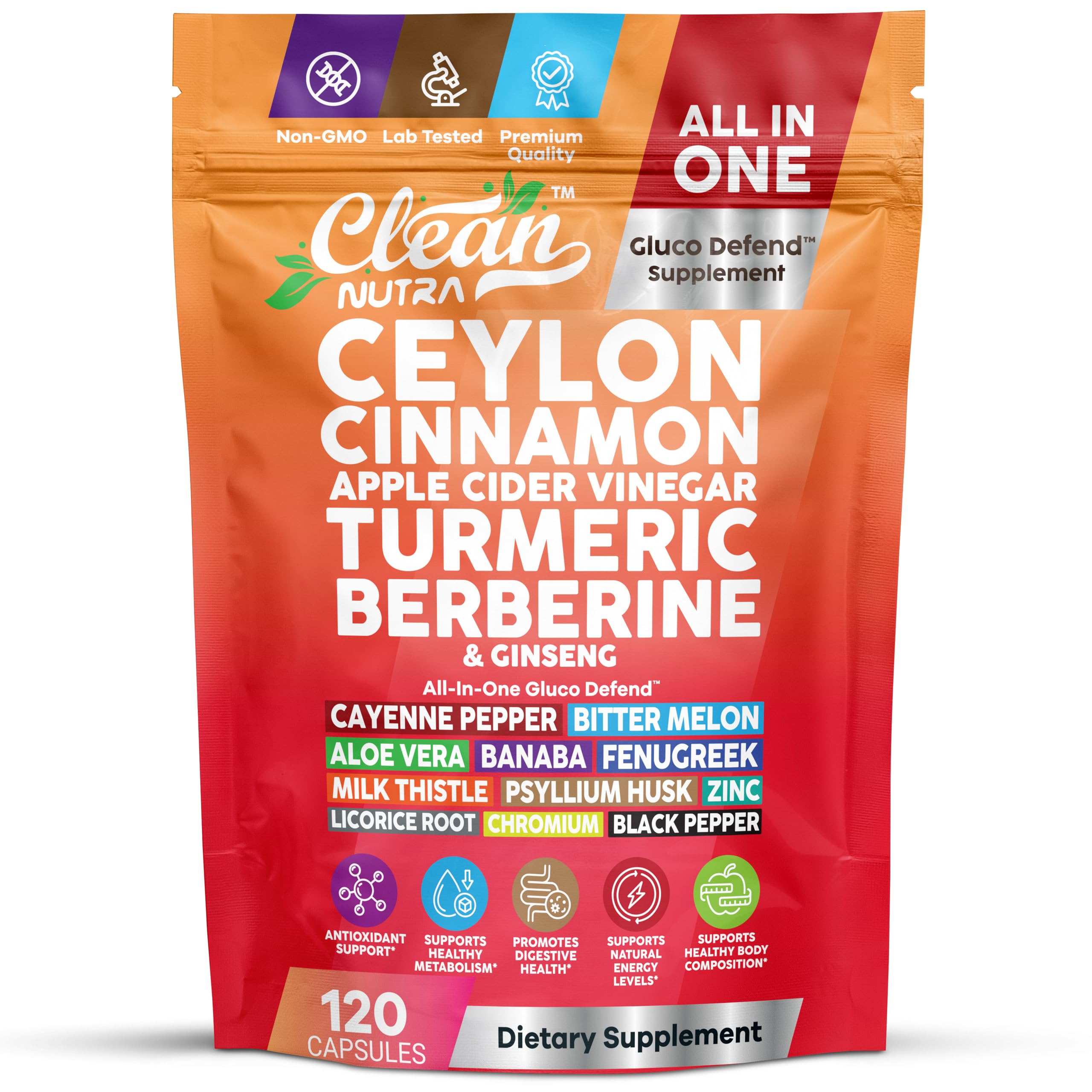 Clean Nutraceuticals frasco Gluco Defend frente muestra conveniencia diaria