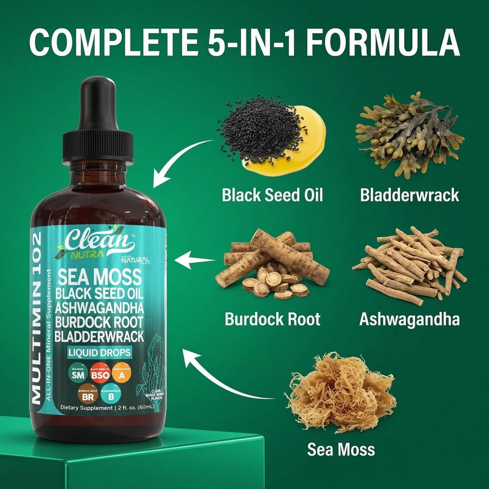 Clean Nutraceuticals gotas vertidas en un batido para añadir minerales