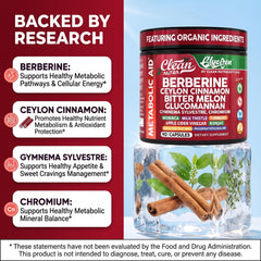 Clean Nutraceuticals etiqueta con lista de ingredientes y dosis visibles