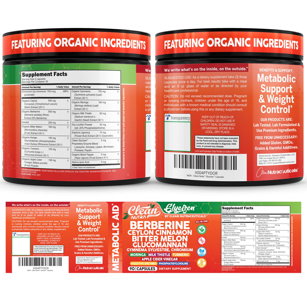 Clean Nutraceuticals sello de calidad 'Made in USA' en etiqueta