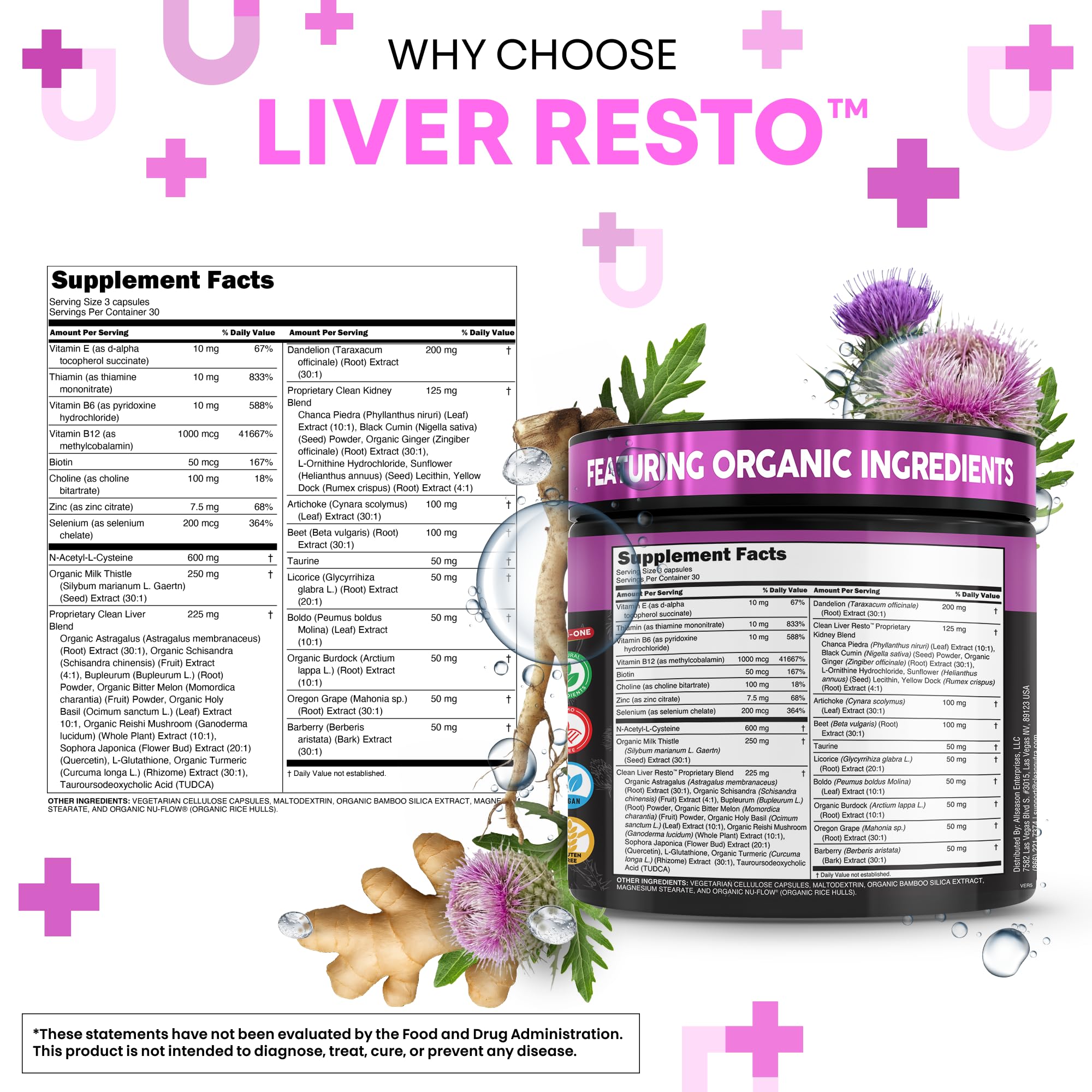 Clean Nutraceuticals open bottle with capsules visible indicating single-bottle consolidation benefit