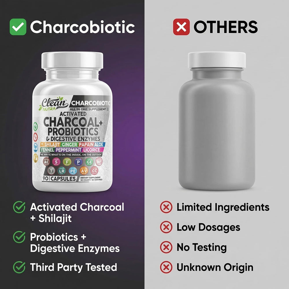 Clean Nutraceuticals etiqueta nutricional con lista de cepas y extractos clave