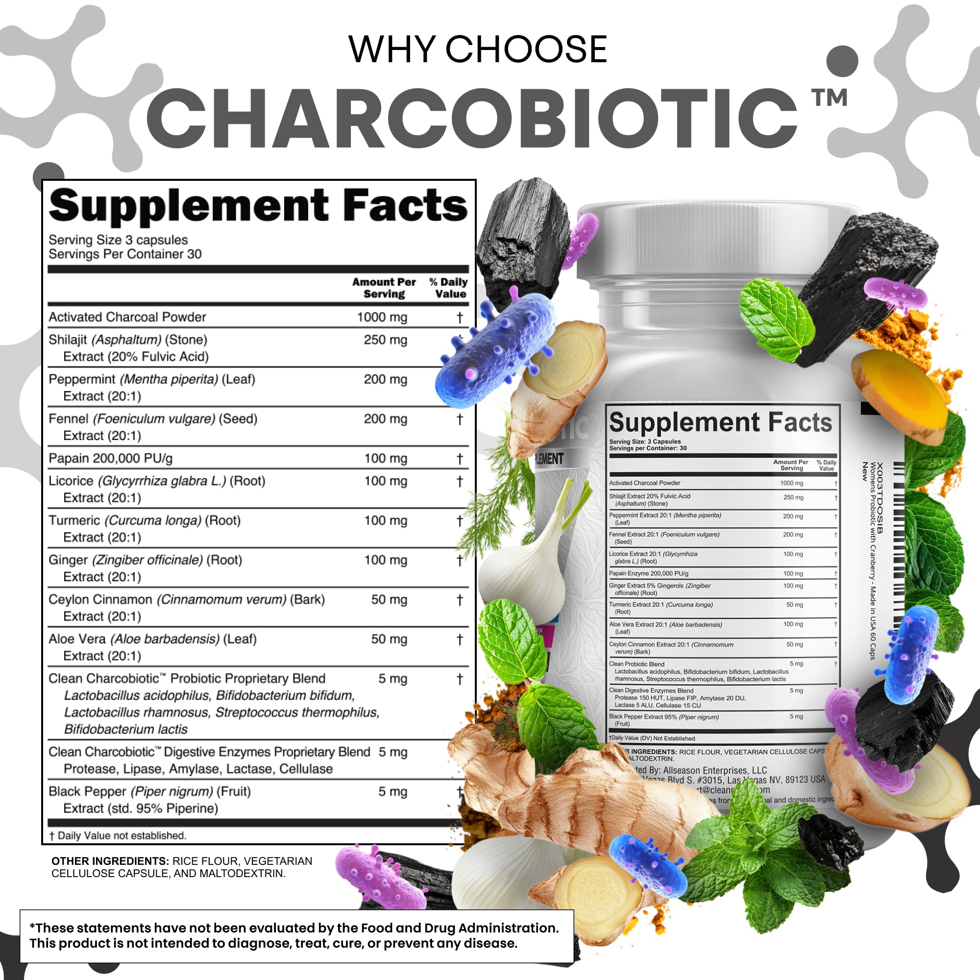 Clean Nutraceuticals comparación de tamaño de las cápsulas junto a una moneda