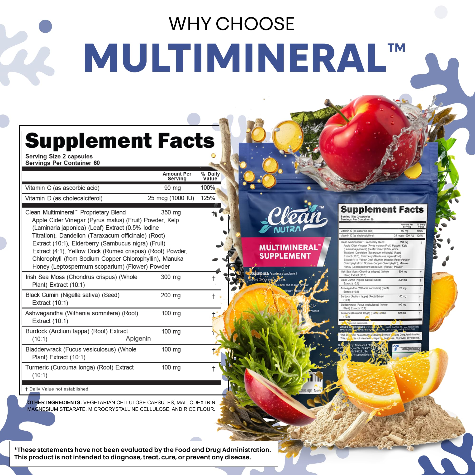 Clean Nutraceuticals frasco sostenido en mano para apreciar tamaño y portabilidad