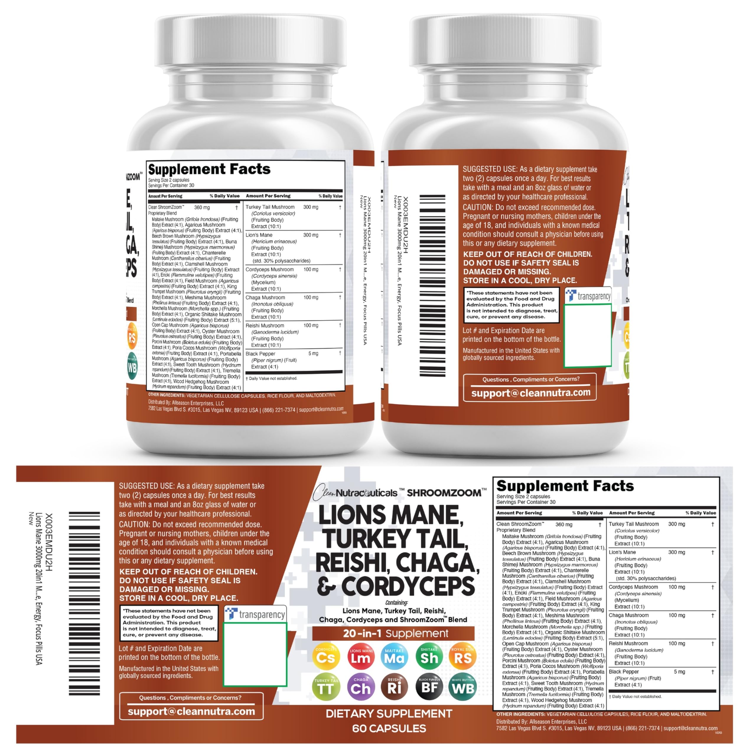 Clean Nutraceuticals frasco dentro de bolso de viaje, portabilidad y conveniencia