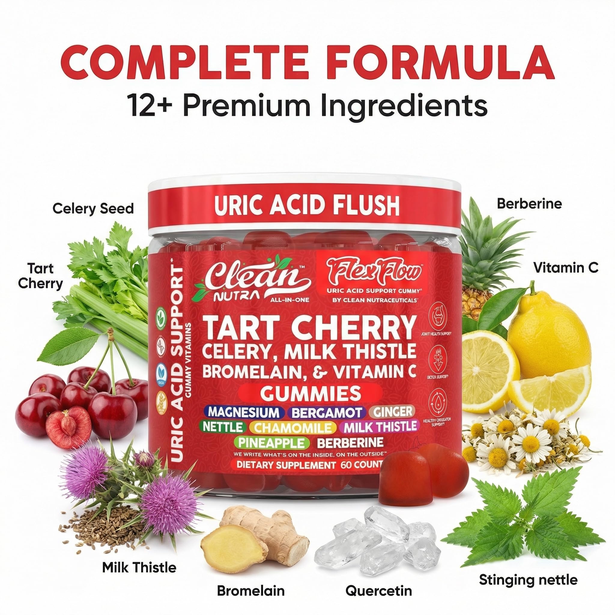 Clean Nutraceuticals etiqueta de ingredientes con información clara y segura