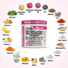 Clean Nutraceuticals etiqueta nutricional con listado de vitaminas clave