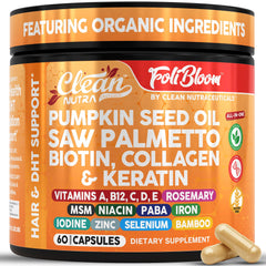 Clean Nutraceuticals frasco frontal mostrando 60 cápsulas y beneficios