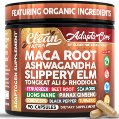 Clean Nutraceuticals envase frontal mostrando 90 cápsulas y beneficios principales