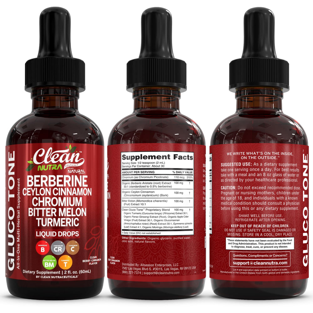 Clean Nutraceuticals Gluco Tone on a breakfast table to illustrate daily routine use