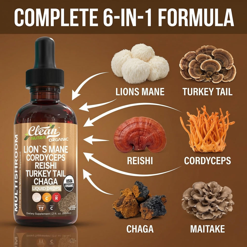 Clean Nutraceuticals gotas vertidas en un vaso con bebida para mezclar