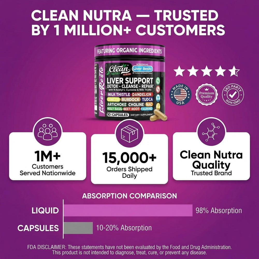 Clean Nutraceuticals lifestyle in kitchen with bottle by water glass showing routine-friendly use