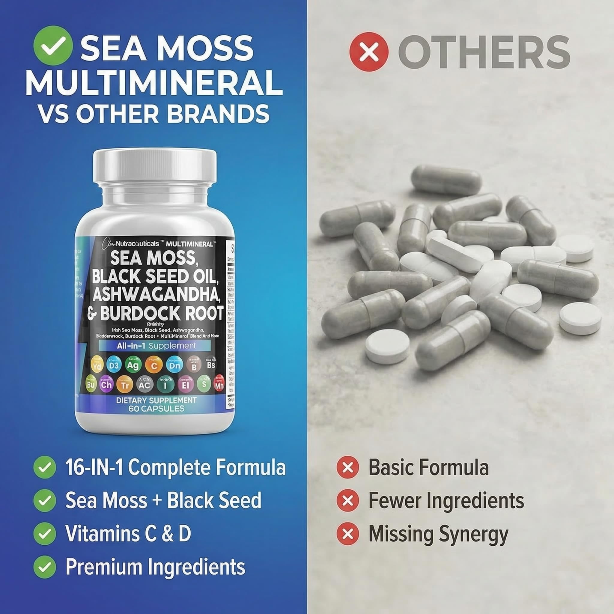 Clean Nutraceuticals cápsulas sobre mesa mostrando la forma de uso diaria