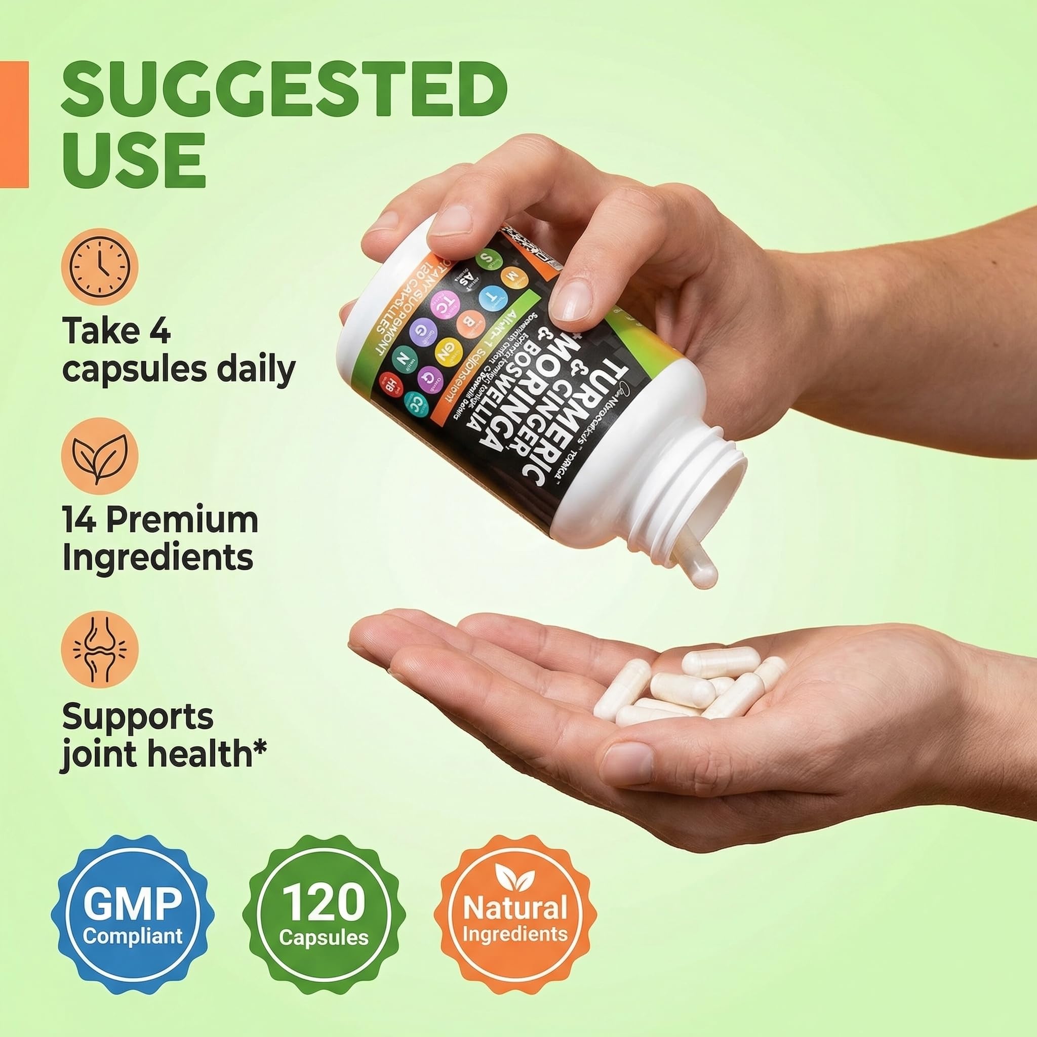 Clean Nutraceuticals producto en cocina junto a jengibre y cúrcuma