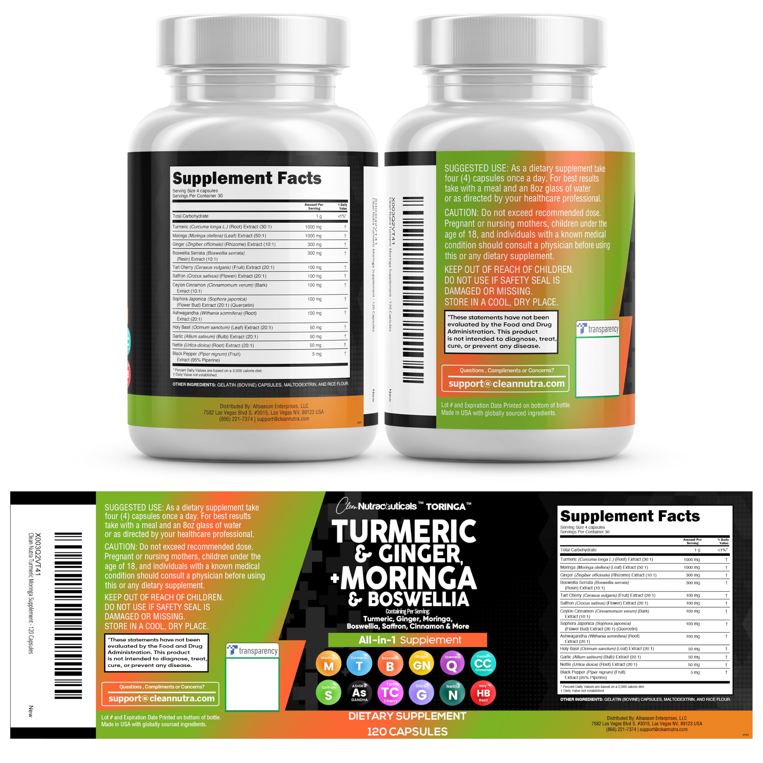 Clean Nutraceuticals frasco sobre mesa de desayuno como uso diario