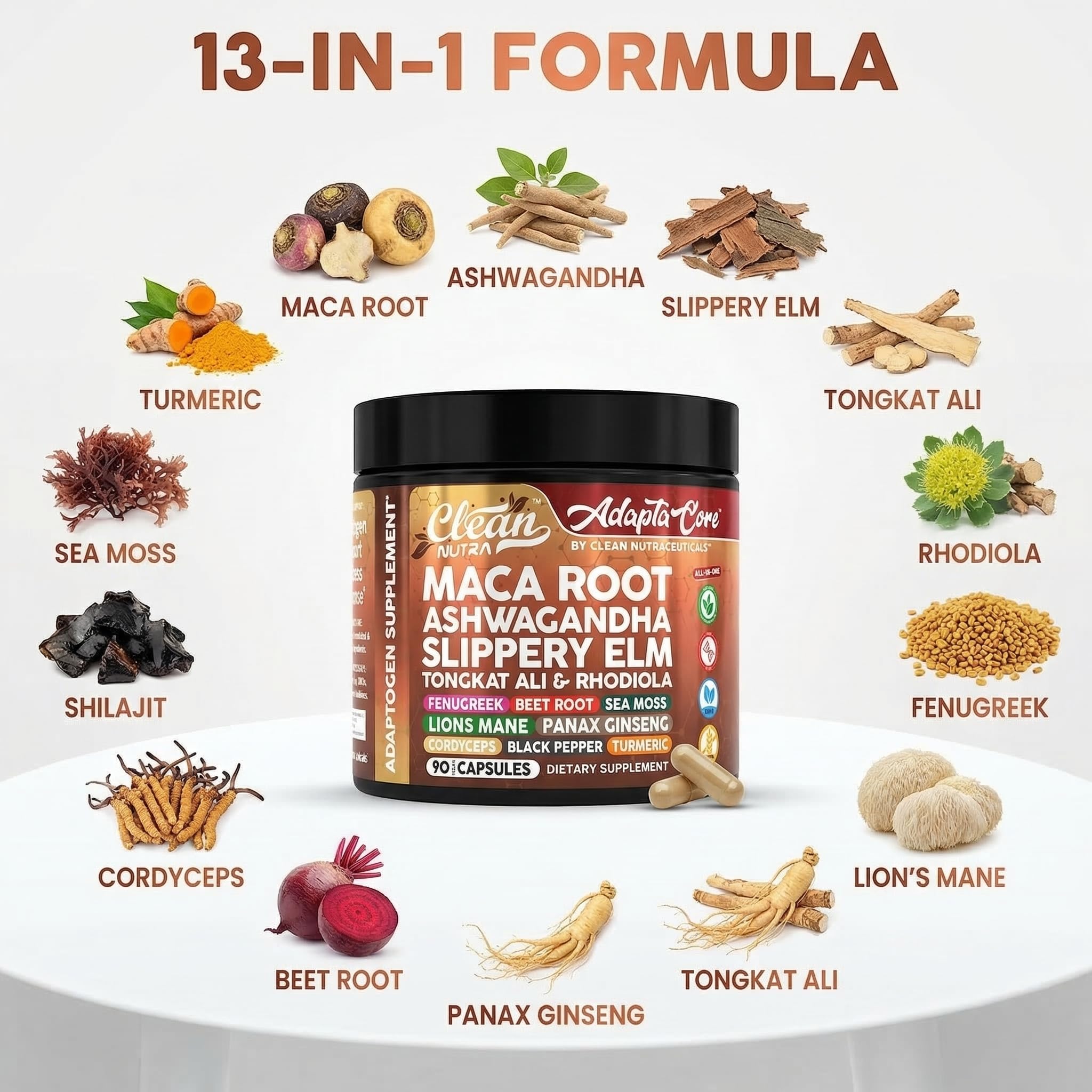 Clean Nutraceuticals cápsulas en la mano para ilustrar dosificación fácil