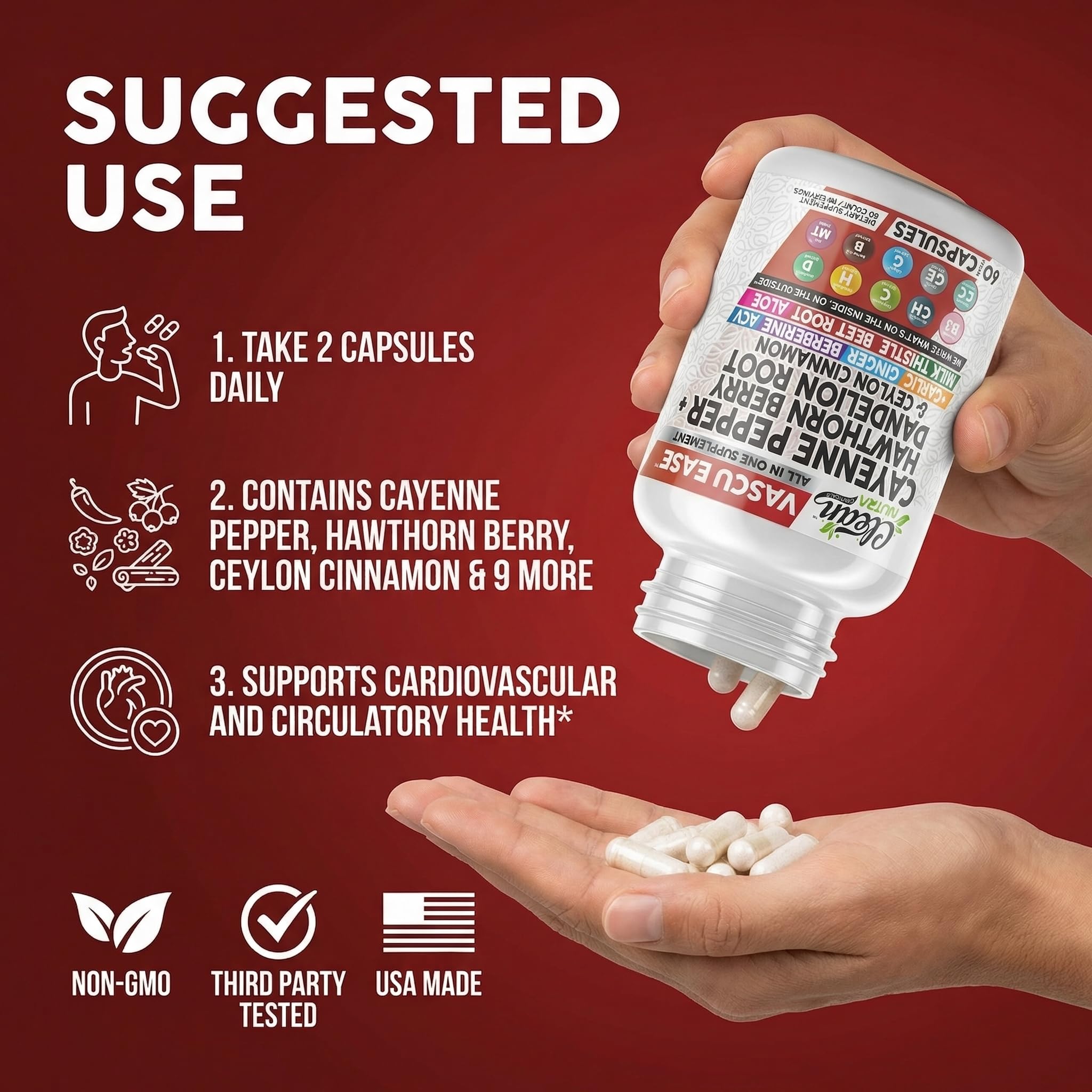 Clean Nutraceuticals hawthorn berries and beet root highlighting natural origin