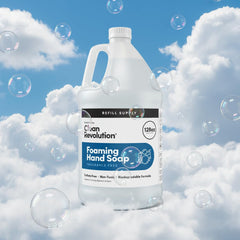 Clean Revolution pouring cap open showing easy refill and spill control