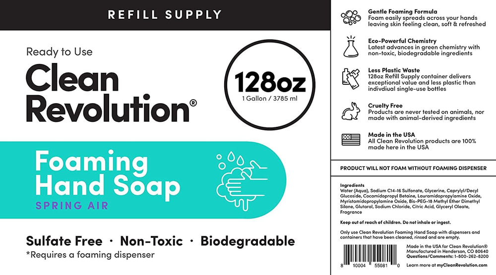 Clean Revolution gallon beside kitchen sink illustrating practical home use