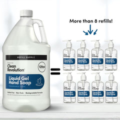 Clean Revolution primer plano de la textura del gel con espuma sedosa