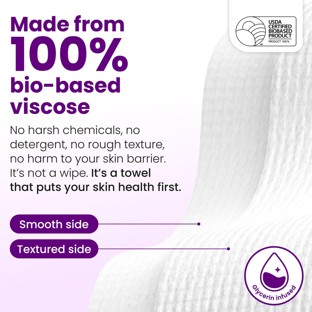 Clean Skin Club empaque con sello biobasado USDA visible - opción sostenible