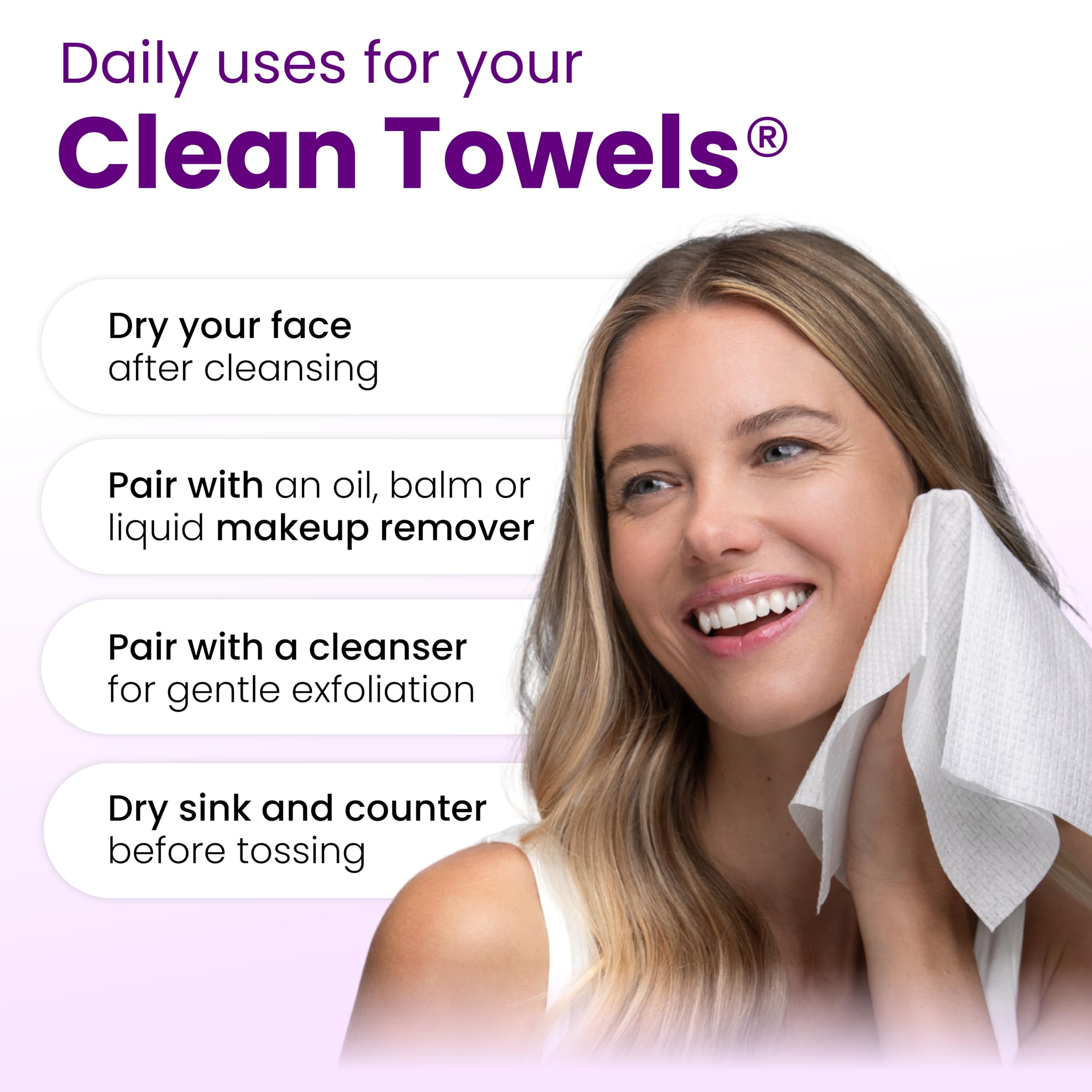 CLEAN SKIN CLUB ambiente de baño luminoso con toallas, rutina elegante