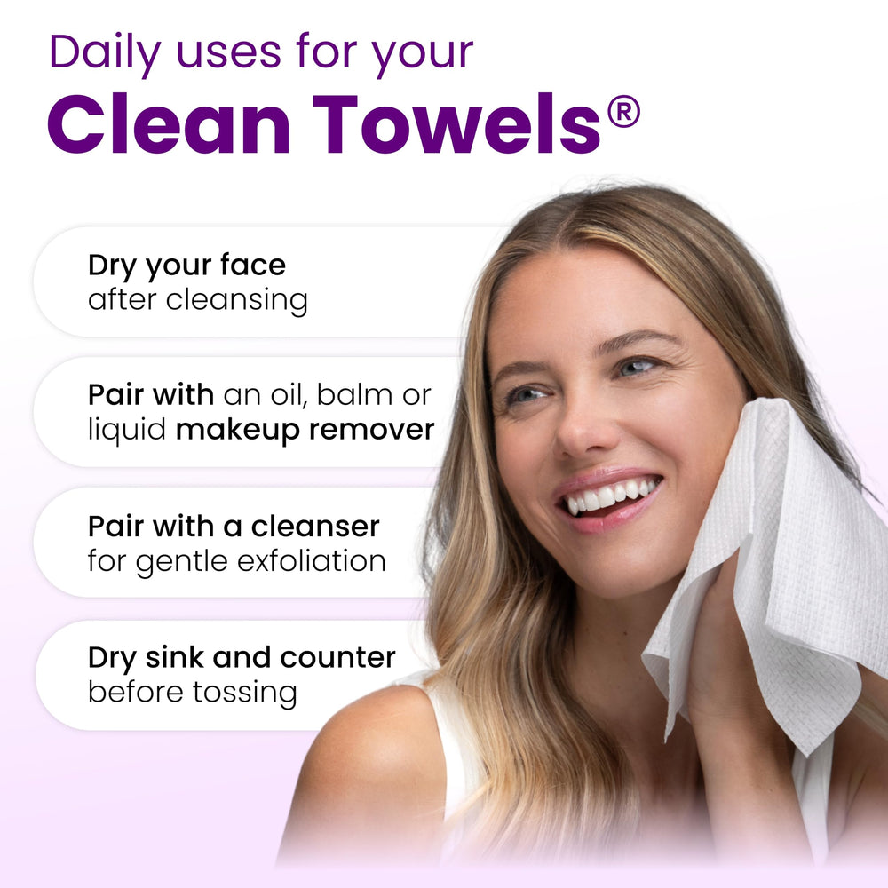 Clean Skin Club toallas en bolsa de viaje - práctico para desplazamientos