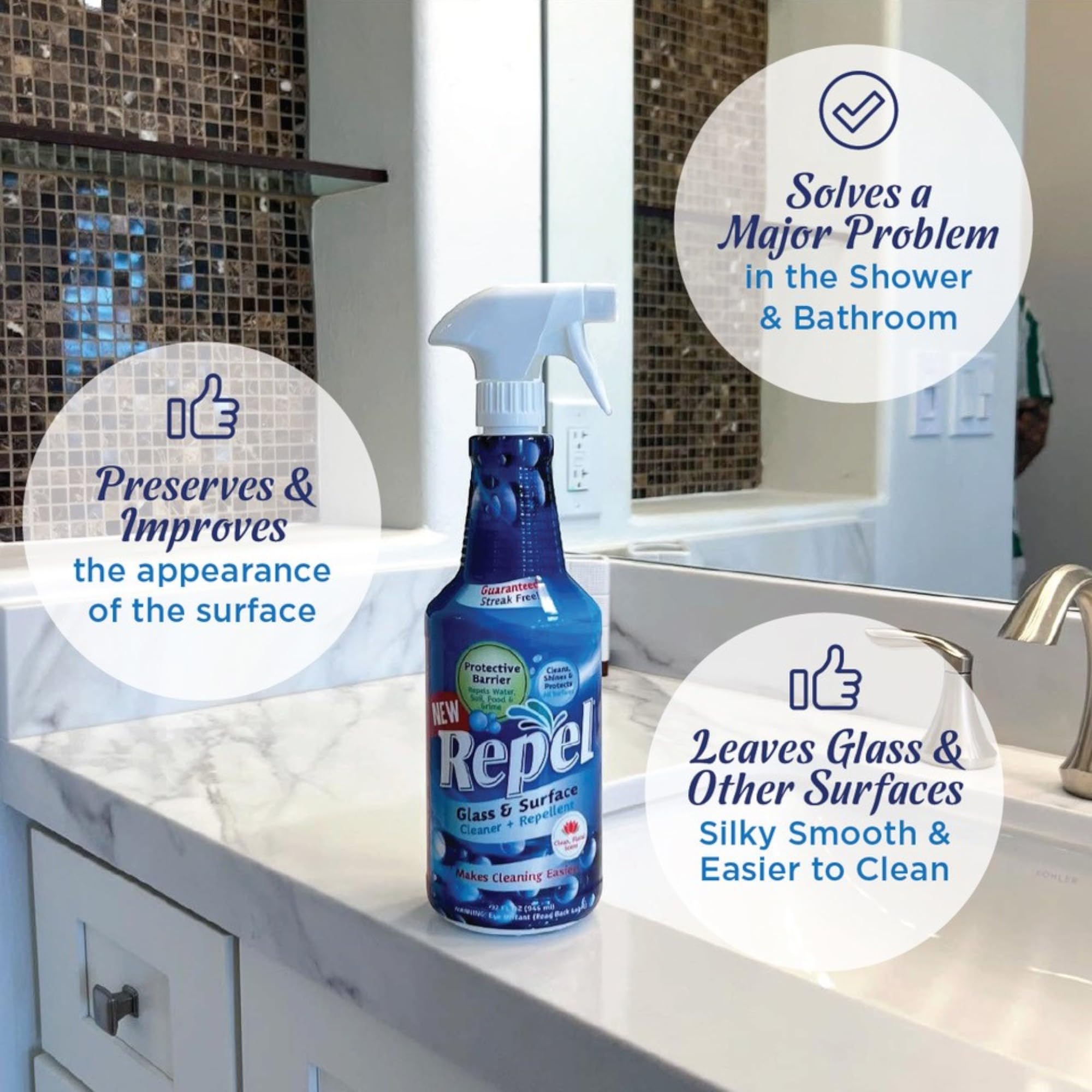 Clean-X junto a una regla para mostrar la escala de 32 fl. oz. práctico