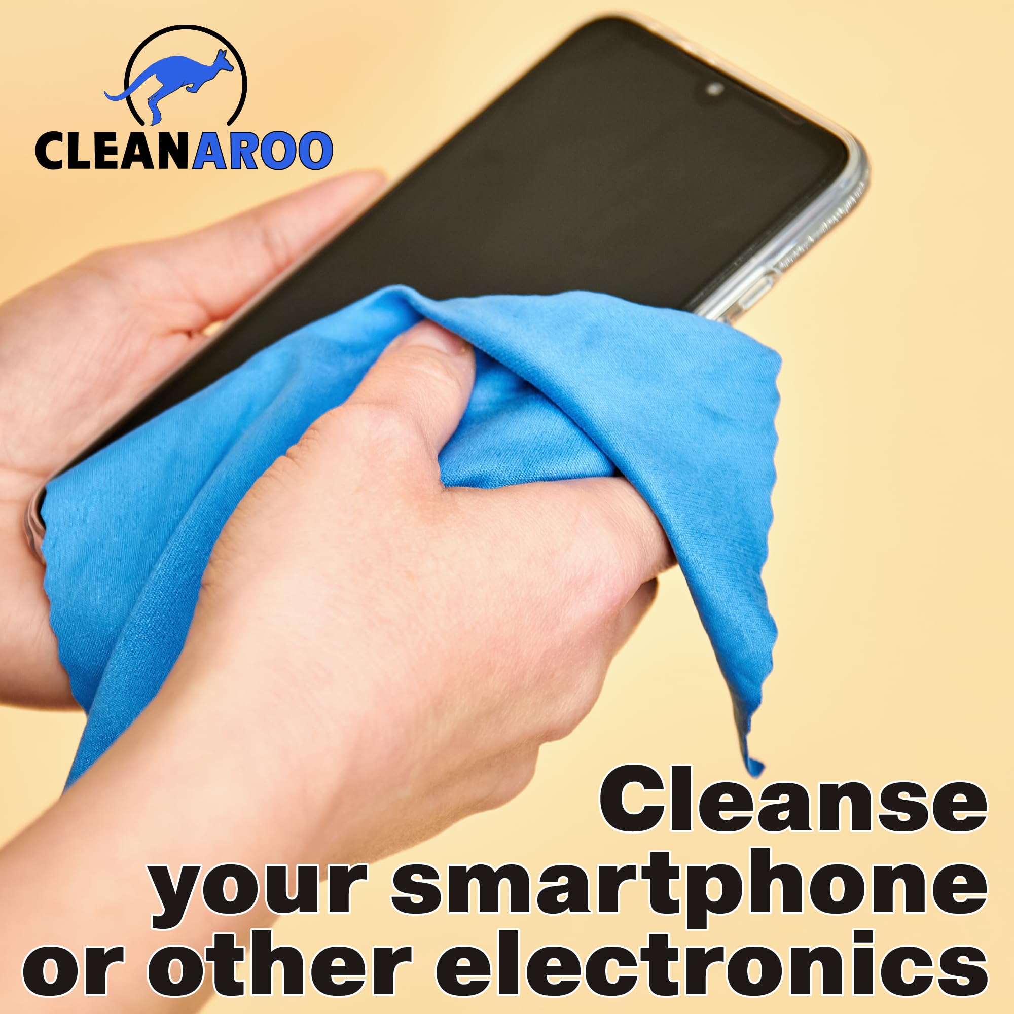 Cleanaroo detalle de la etiqueta con información del producto y pureza