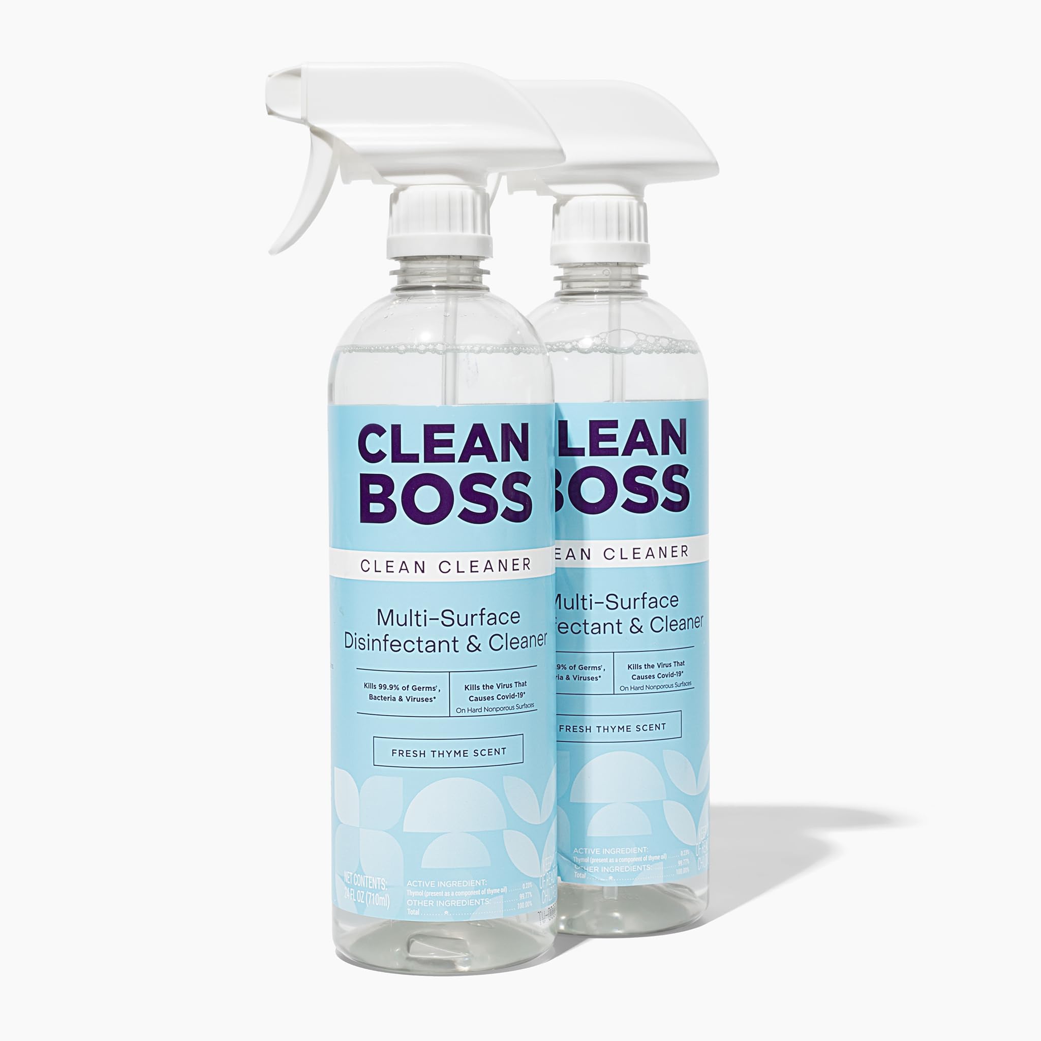 CleanBoss vista frontal del envase y etiqueta clara, transmite confianza
