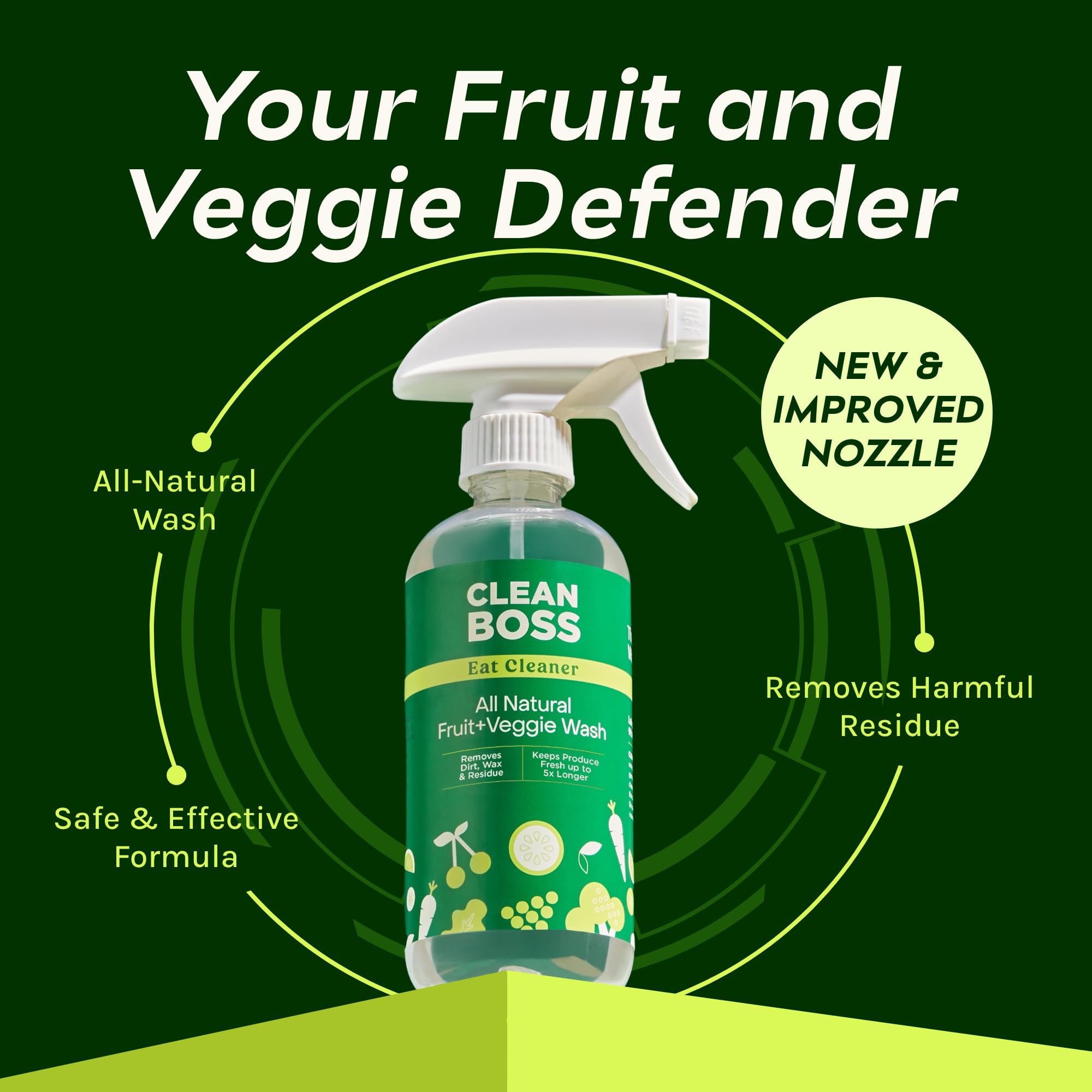 CleanBoss solución líquida en primer plano mostrando textura segura y clara