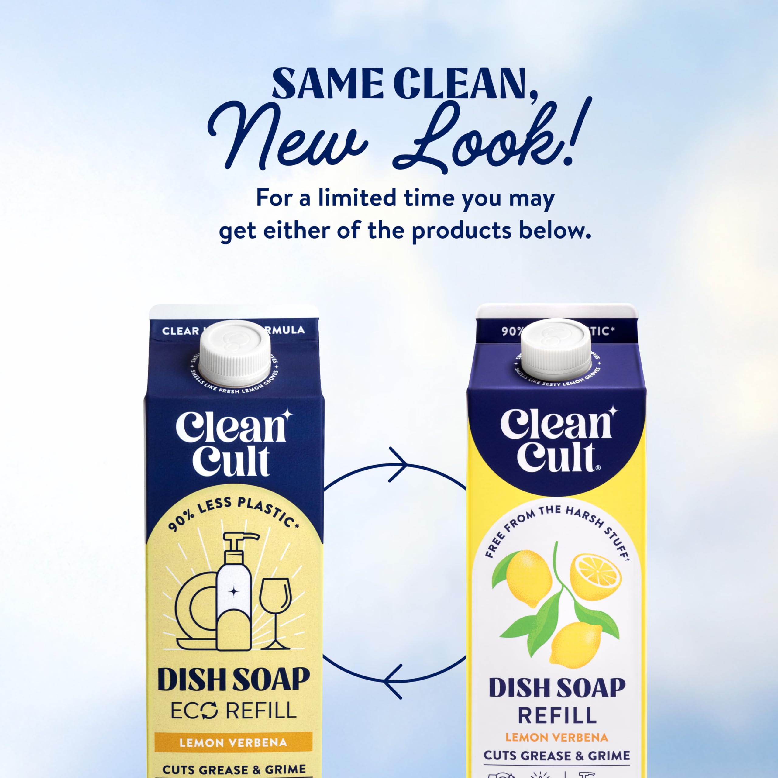 Cleancult ingredient label and bottle showing plant-based components and gentle formula