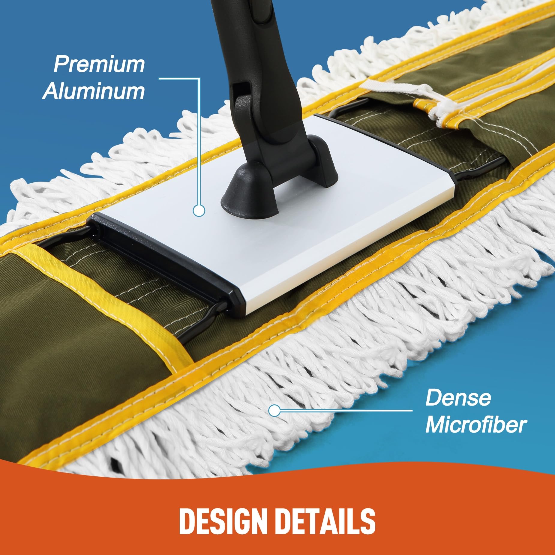 CLEANHOME extendable handle adjusted highlighting rust-proof pole for ergonomic reach benefit