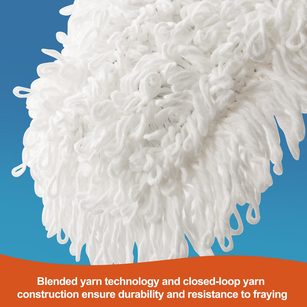 CLEANHOME size comparison next to broom showing larger coverage and faster cleaning benefit