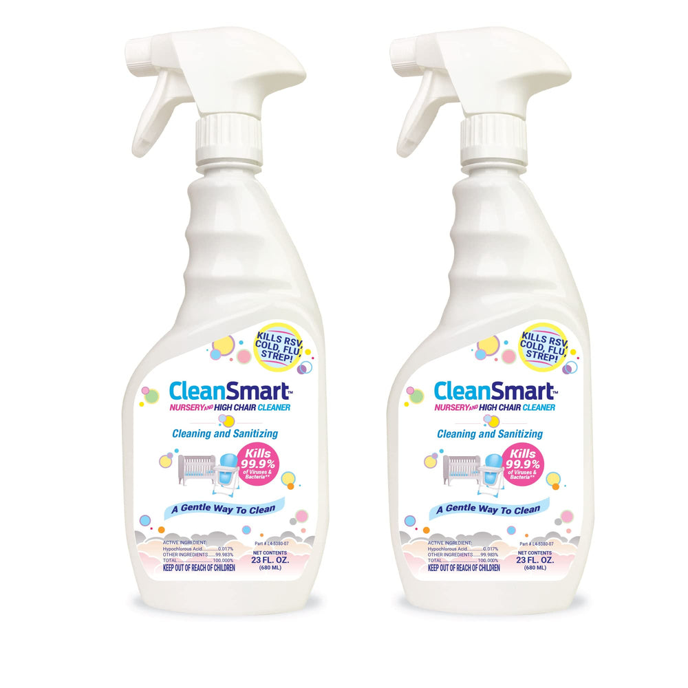 CleanSmart envase frontal pack doble mostrando etiqueta clara y uso familiar