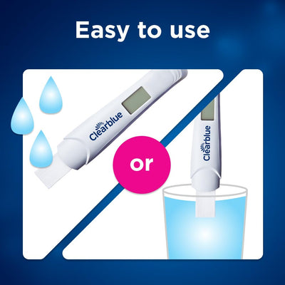 Clearblue agarre ergonómico sostenido en mano para uso cómodo