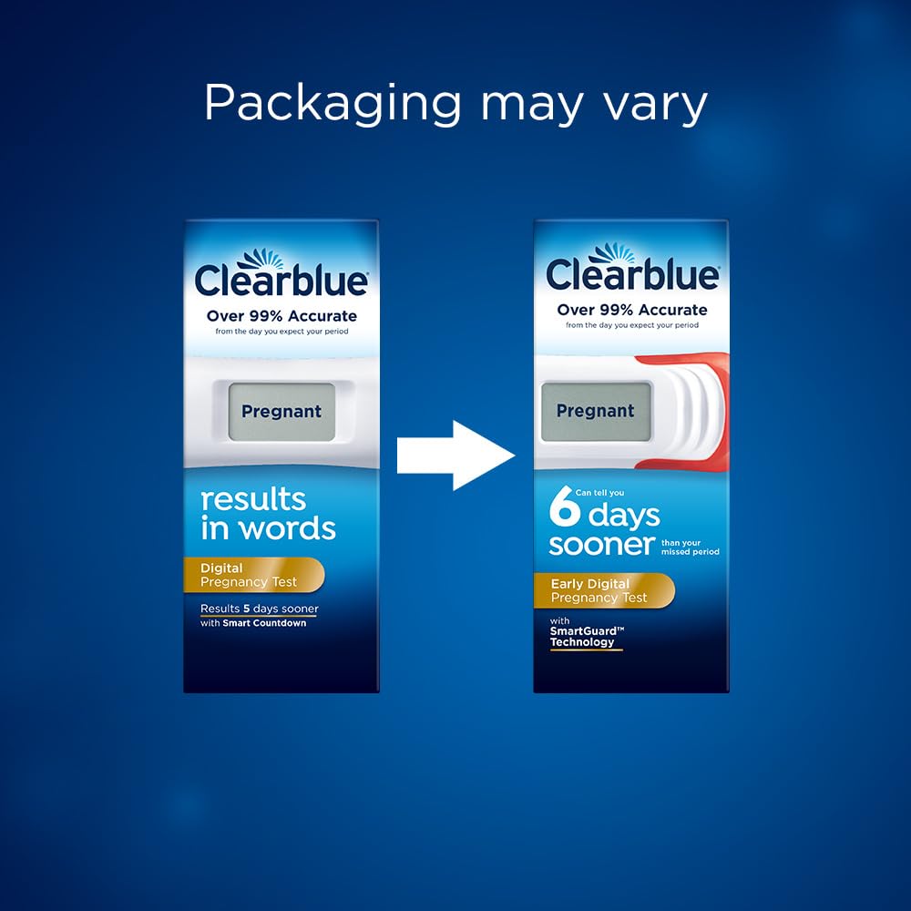 Clearblue cinco pruebas empaquetadas que permiten repetir el test