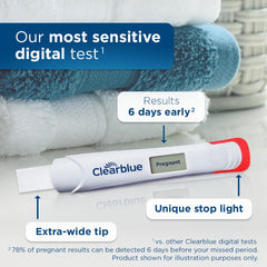 Clearblue prueba individual fuera del paquete para visualizar diseño