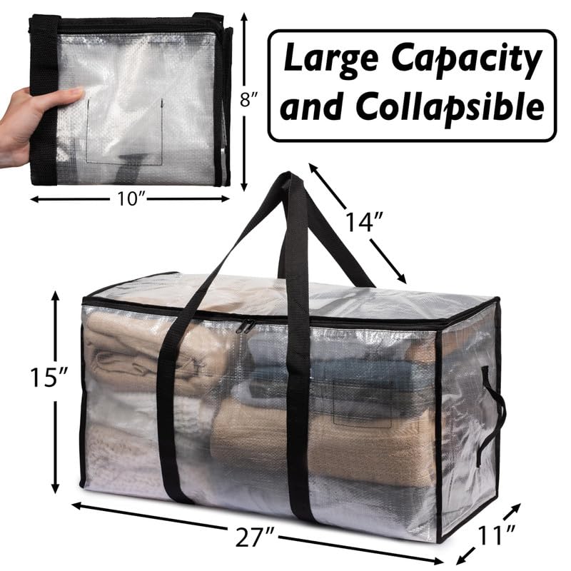 ClearSpace lid and reinforced handles detail showing secure closure and easy lifting benefit
