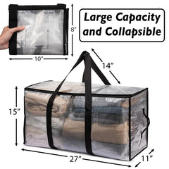ClearSpace lid and reinforced handles detail showing secure closure and easy lifting benefit