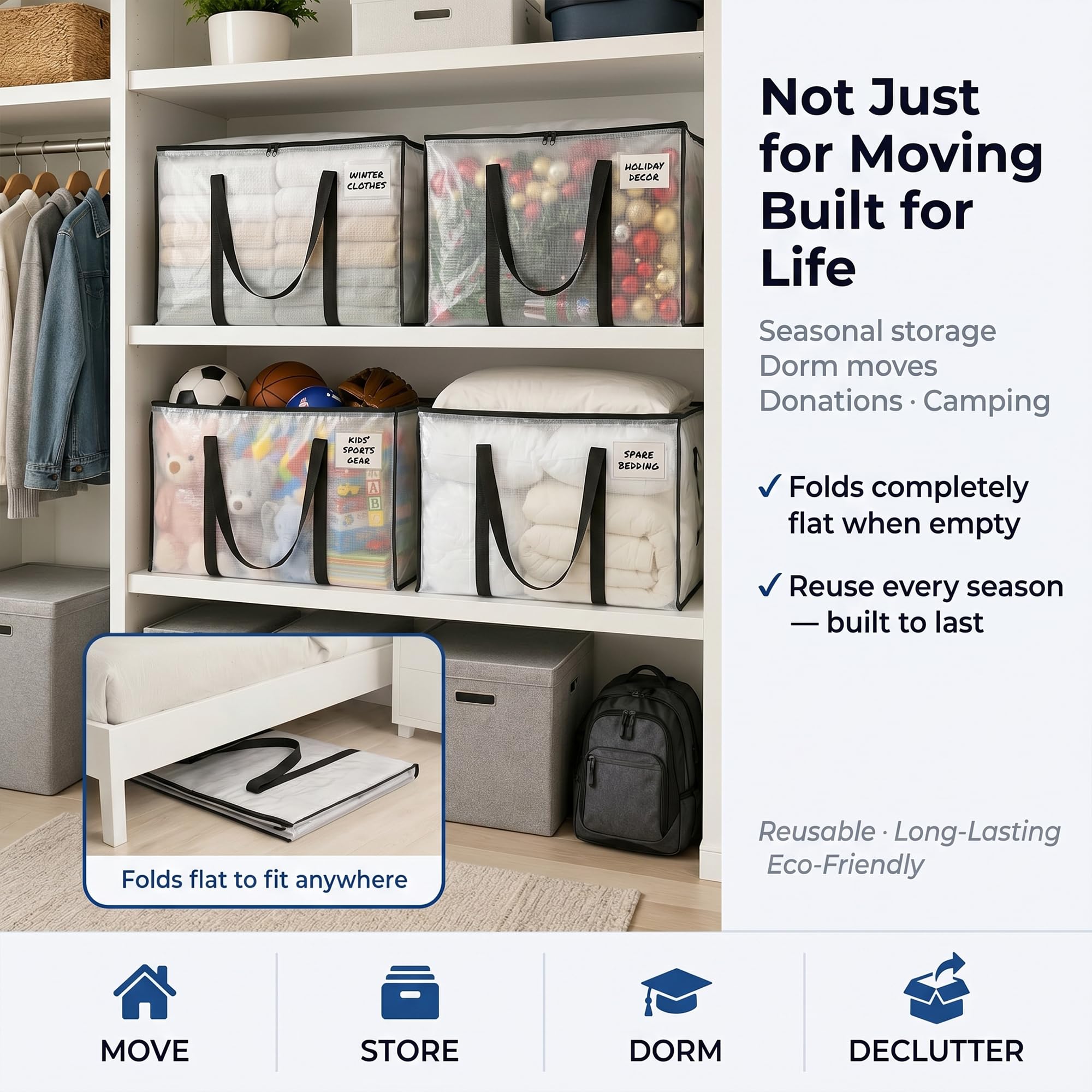 ClearSpace in a dorm room setting showing practical moving and organization benefit