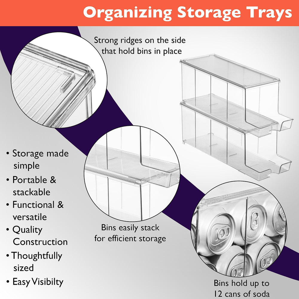 ClearSpace organizador en uso dentro de un refrigerador, fácil acceso