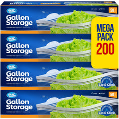 CLEARWARE paquete frontal de bolsas galón, ideal para almacenar y organizar alimentos