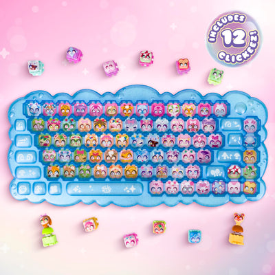 Clickeez collector’s case open with slots visible for tidy display